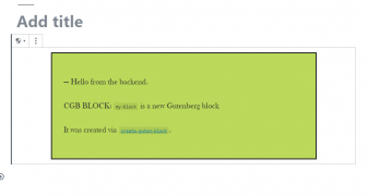How to create your first Gutenberg block